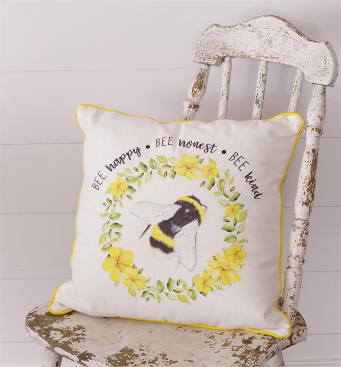 Bee Happy Bee Honest Bee Kind Pillow