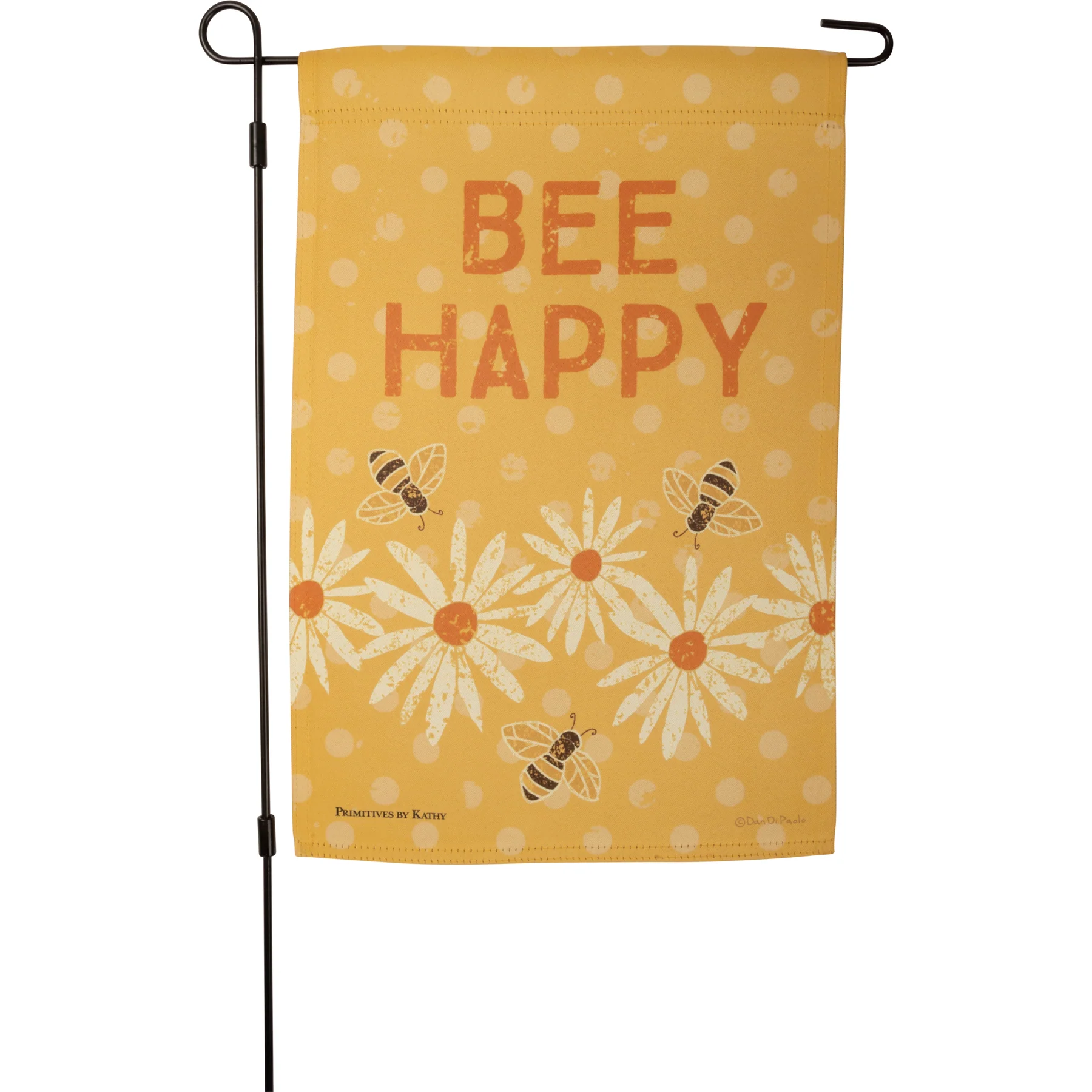 ๐ Bee Happy Daisies and Dots Garden Flag