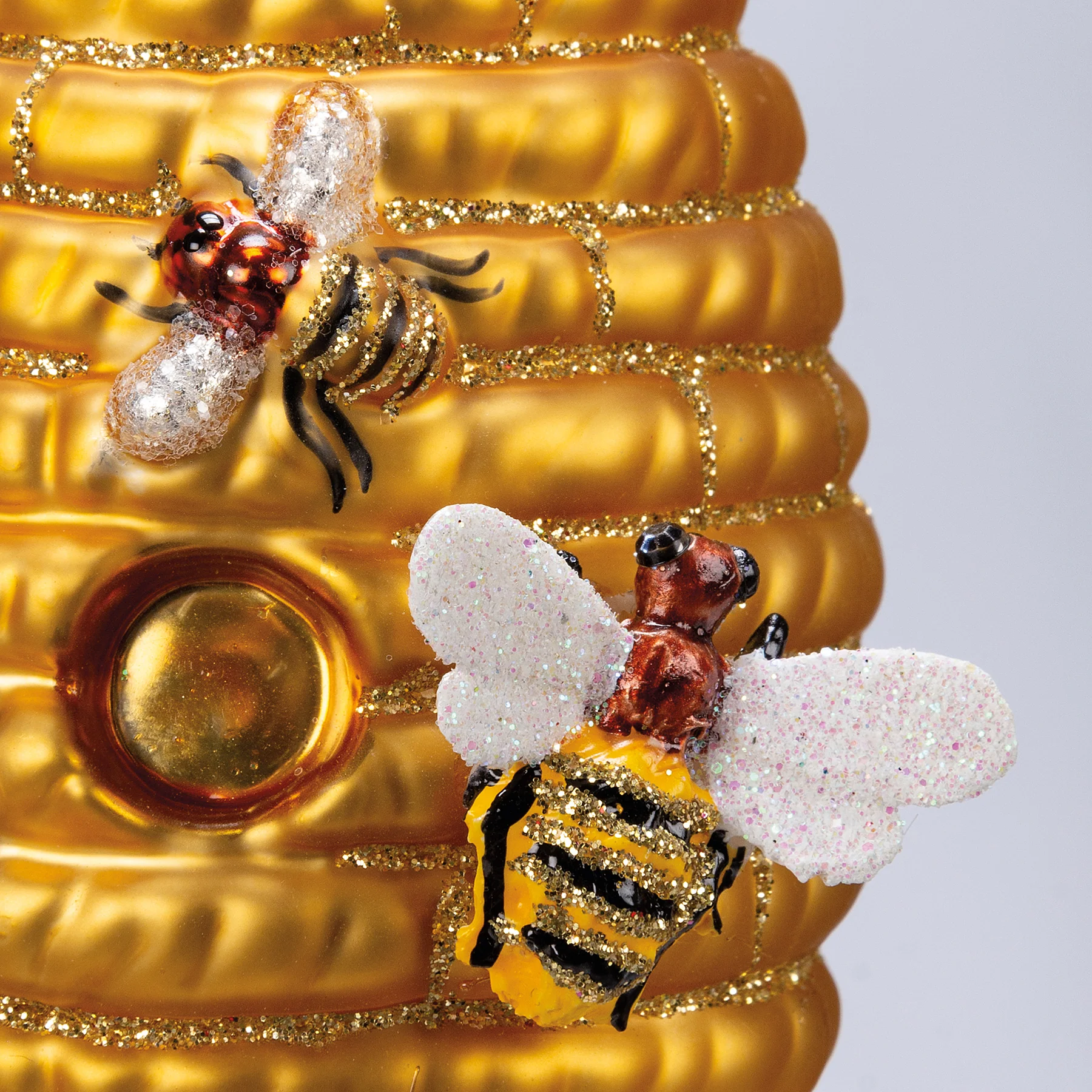 Bee Hive and Bees Glass Ornament - Image 4