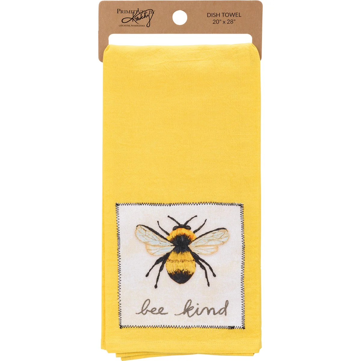 Bee Kind Yellow Kitchen Towel