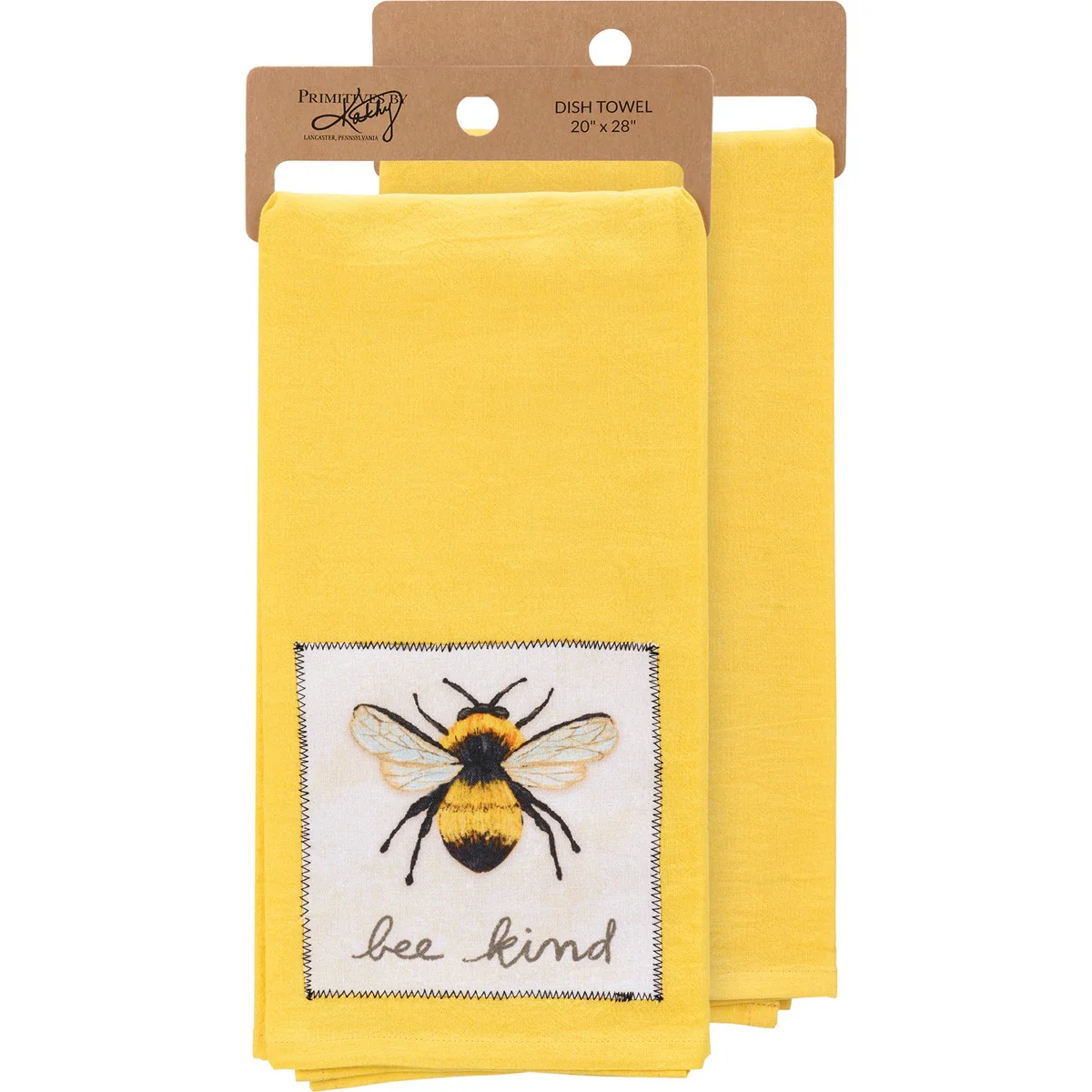 Bee Kind Yellow Kitchen Towel - Image 2
