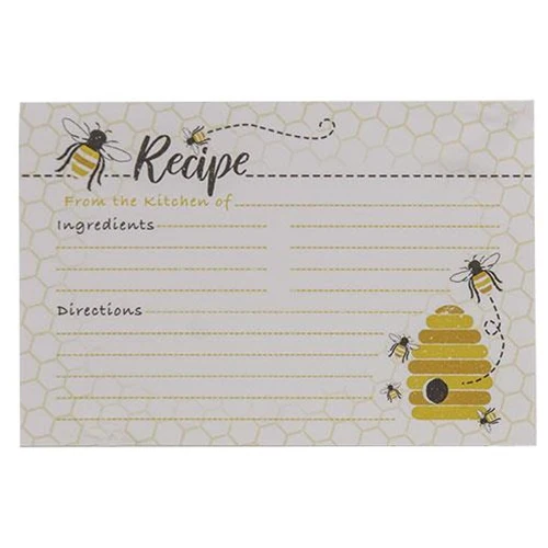 Bee Recipe Cards Package of 24 - Image 2