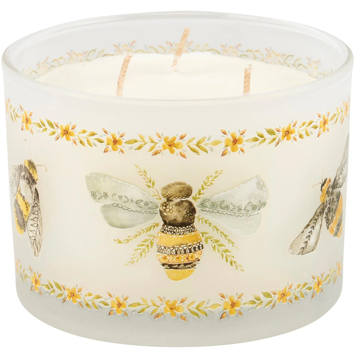๐ Bees and Flowers 14 oz Jar Candle Lemongrass Scent