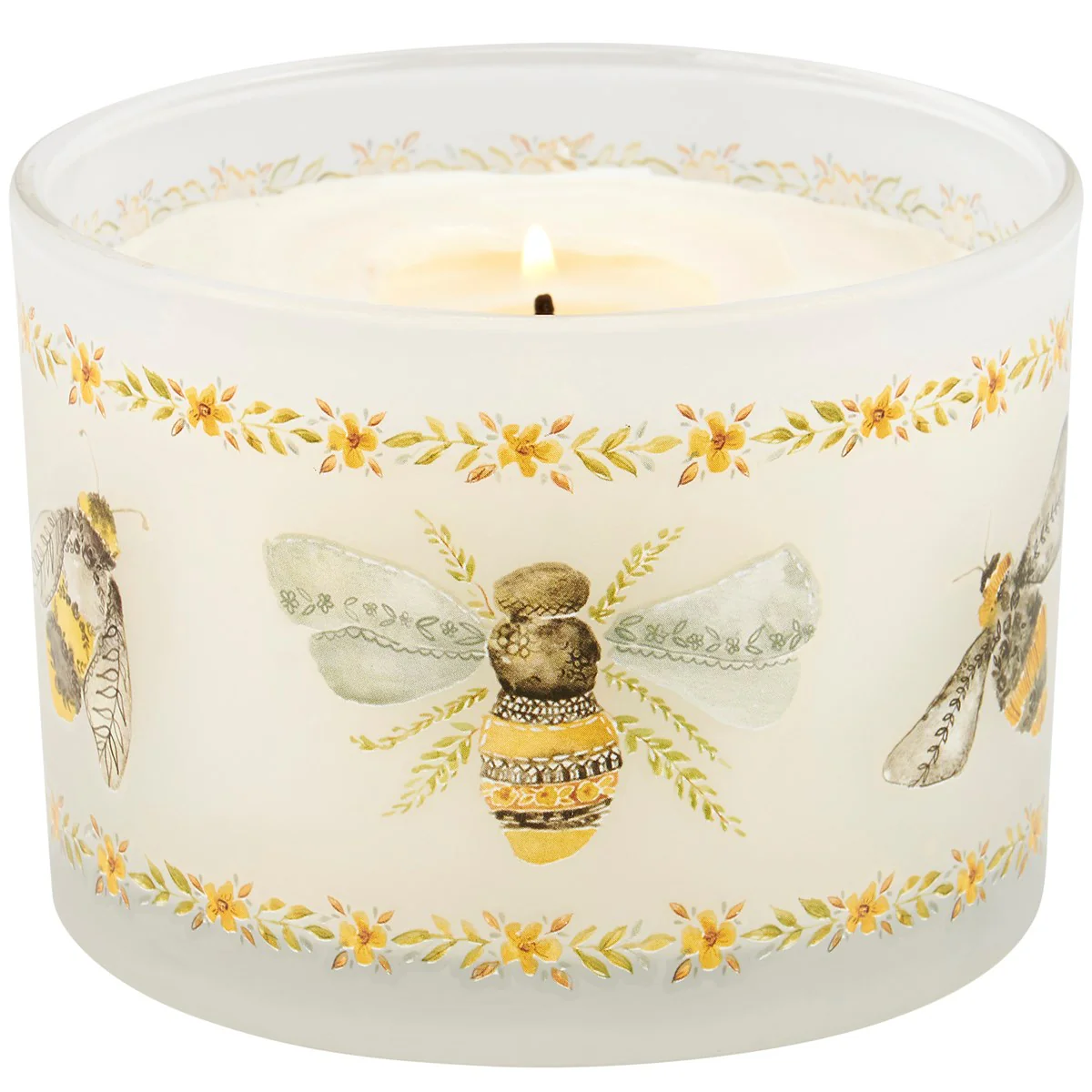 ๐ Bees and Flowers 14 oz Jar Candle Lemongrass Scent - Image 3
