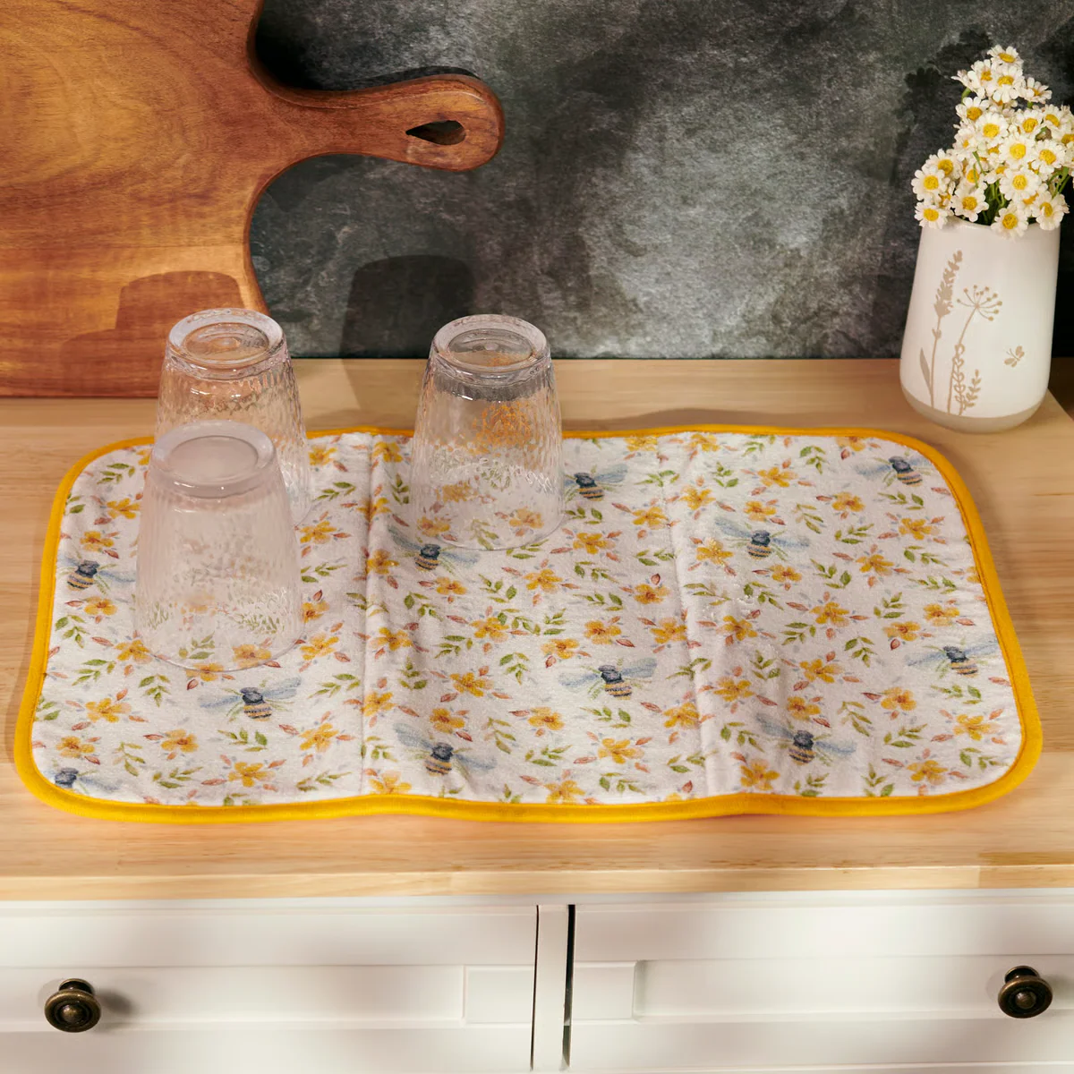 Bees and Flowers Drying Mat - Image 2