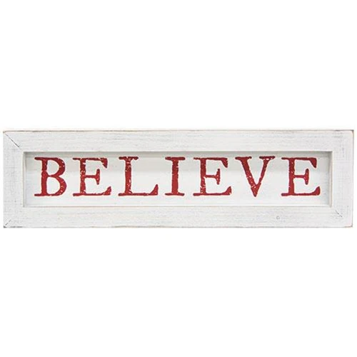 Believe 16" Farmhouse Wooden Sign - Image 2