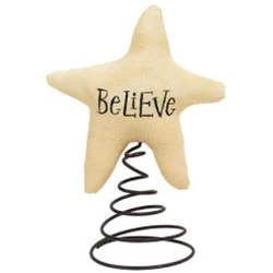 Believe Star Fabric Tree Topper - Image 2