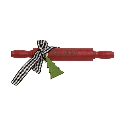 Believe Wooden Mini Decorative Rolling Pin