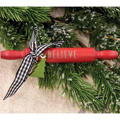 Believe Wooden Mini Decorative Rolling Pin - Image 2