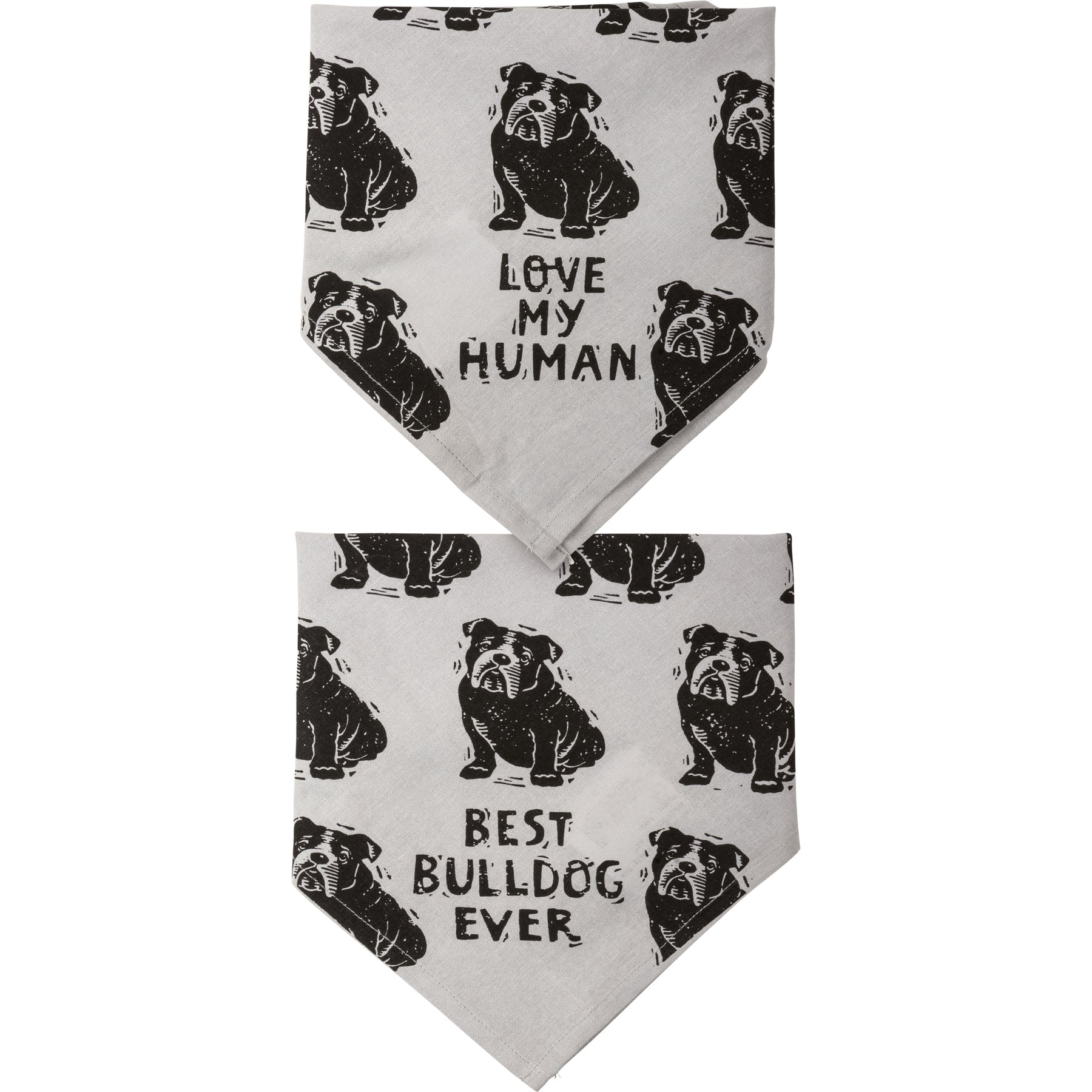 💙 Surprise Me Sale 🤭 💙 Best Bulldog Ever Love My Human Pet Bandana Large - Image 2