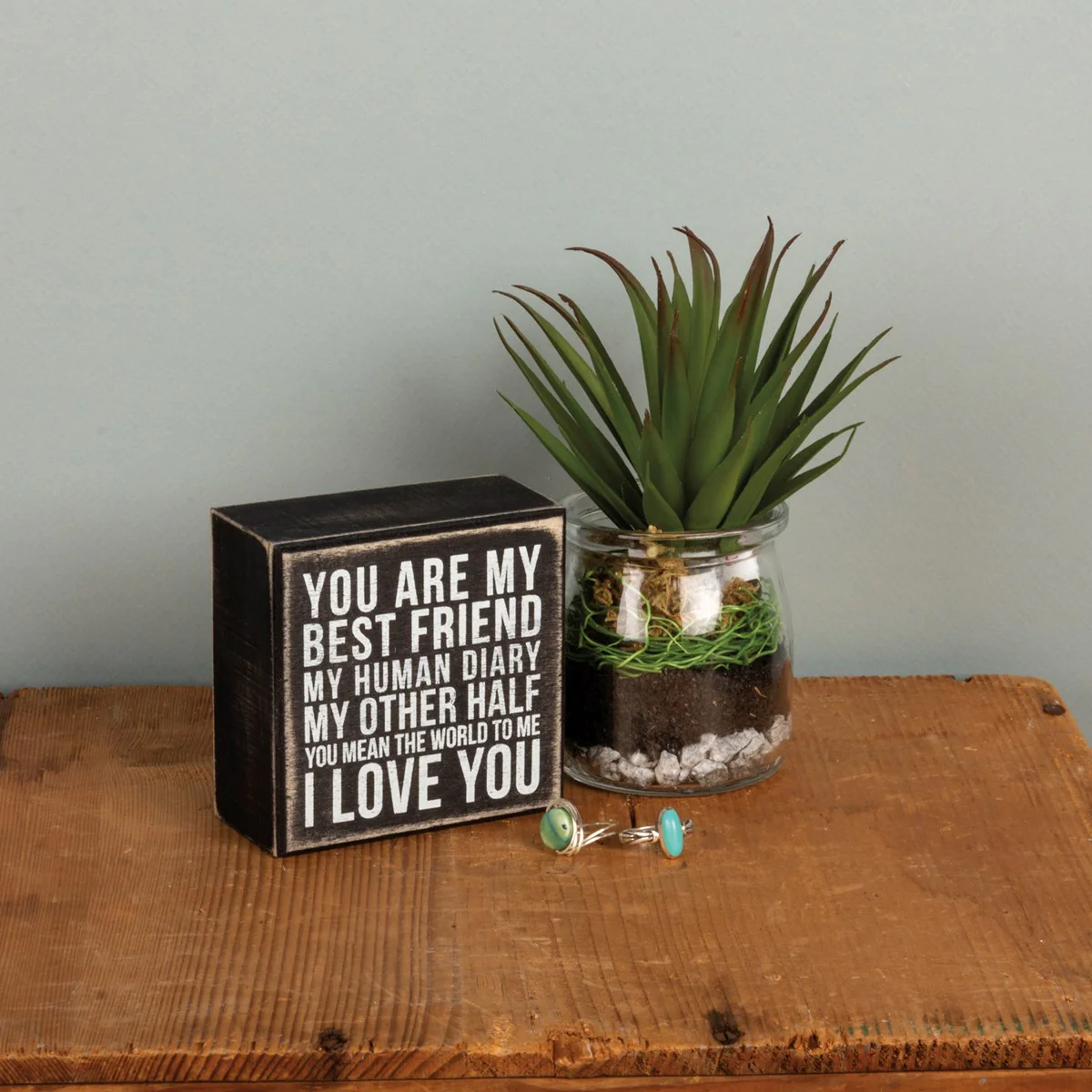 Surprise Me Sale 🤭 Best Friend I Love You 3.5" Mini Box Sign - Image 2