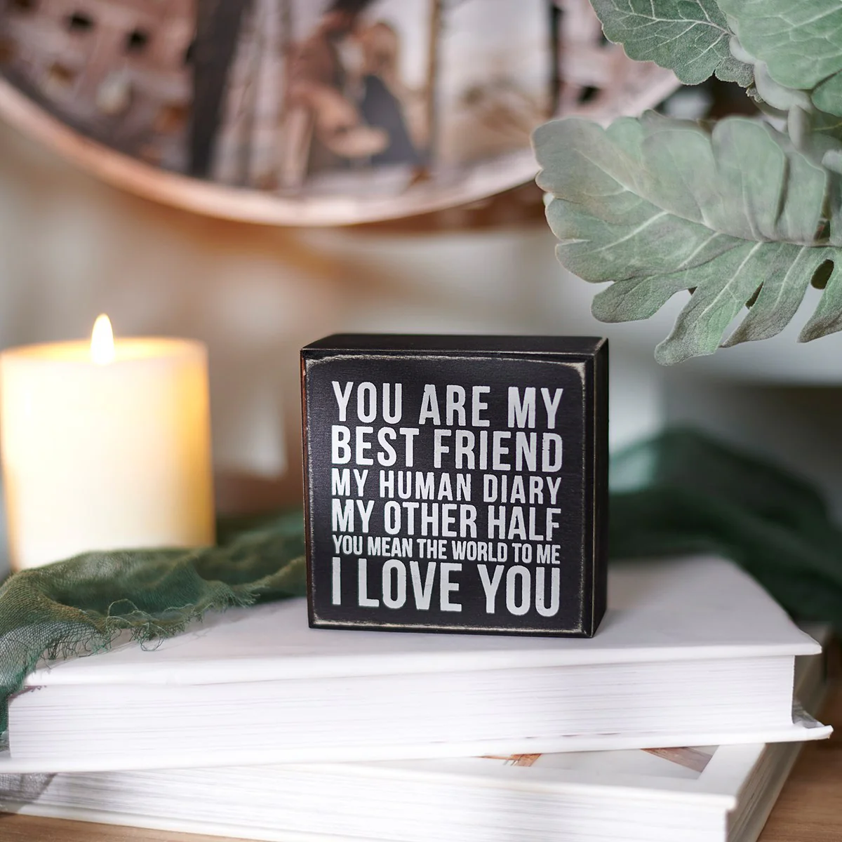 Surprise Me Sale 🤭 Best Friend I Love You 3.5" Mini Box Sign - Image 3