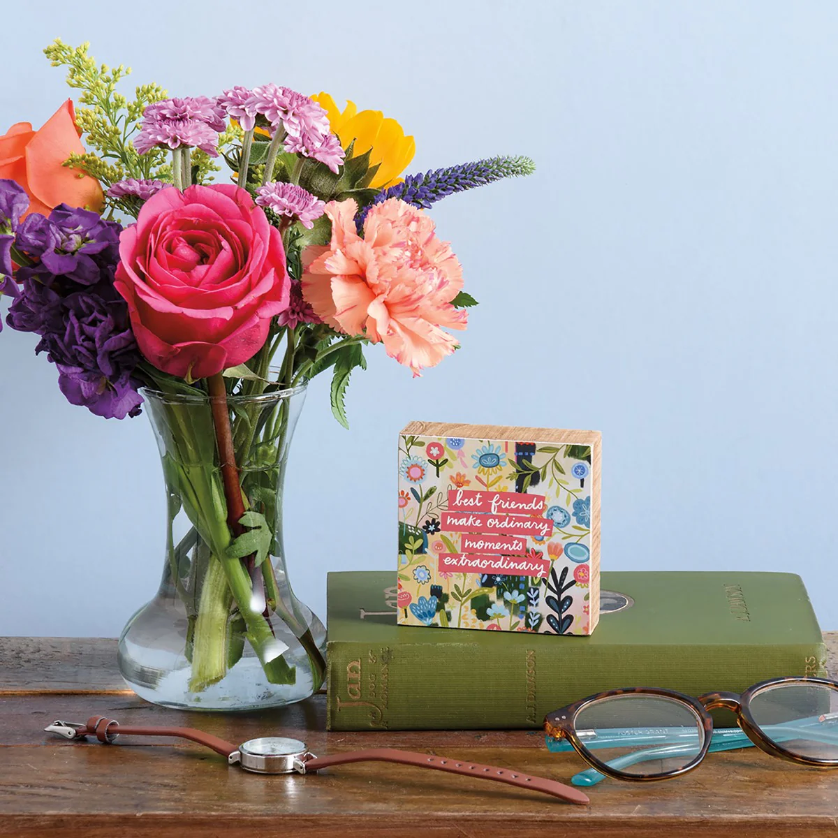 Best Friends Make Ordinary Moments Extraordinary 3" Mini Block Sign - Image 2