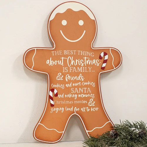 ๐ Best Thing About Christmas Hanging Gingerbread 18" Sign - Image 2