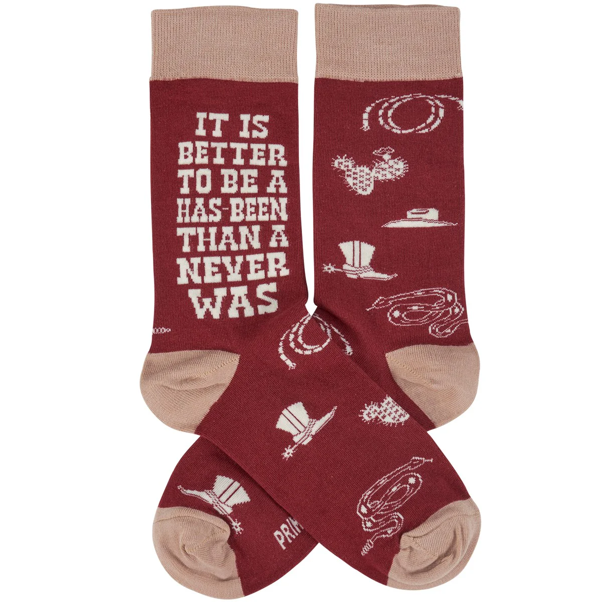 Surprise Me Sale 🤭 Better To Be A Has Been Than Never Was Western Novelty Socks - Image 2