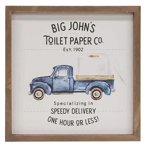 💙 Big John's Toilet Paper Co 9.75" Framed Sign - Image 2