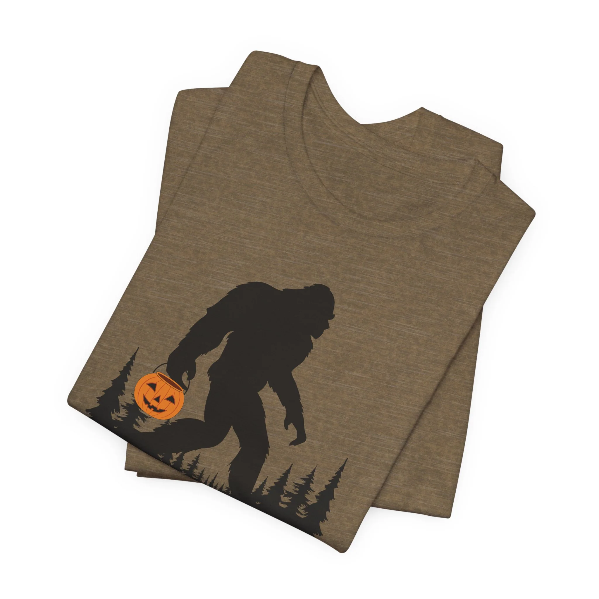 Bigfoot with Halloween Bucket Cozy T-Shirt - Image 2