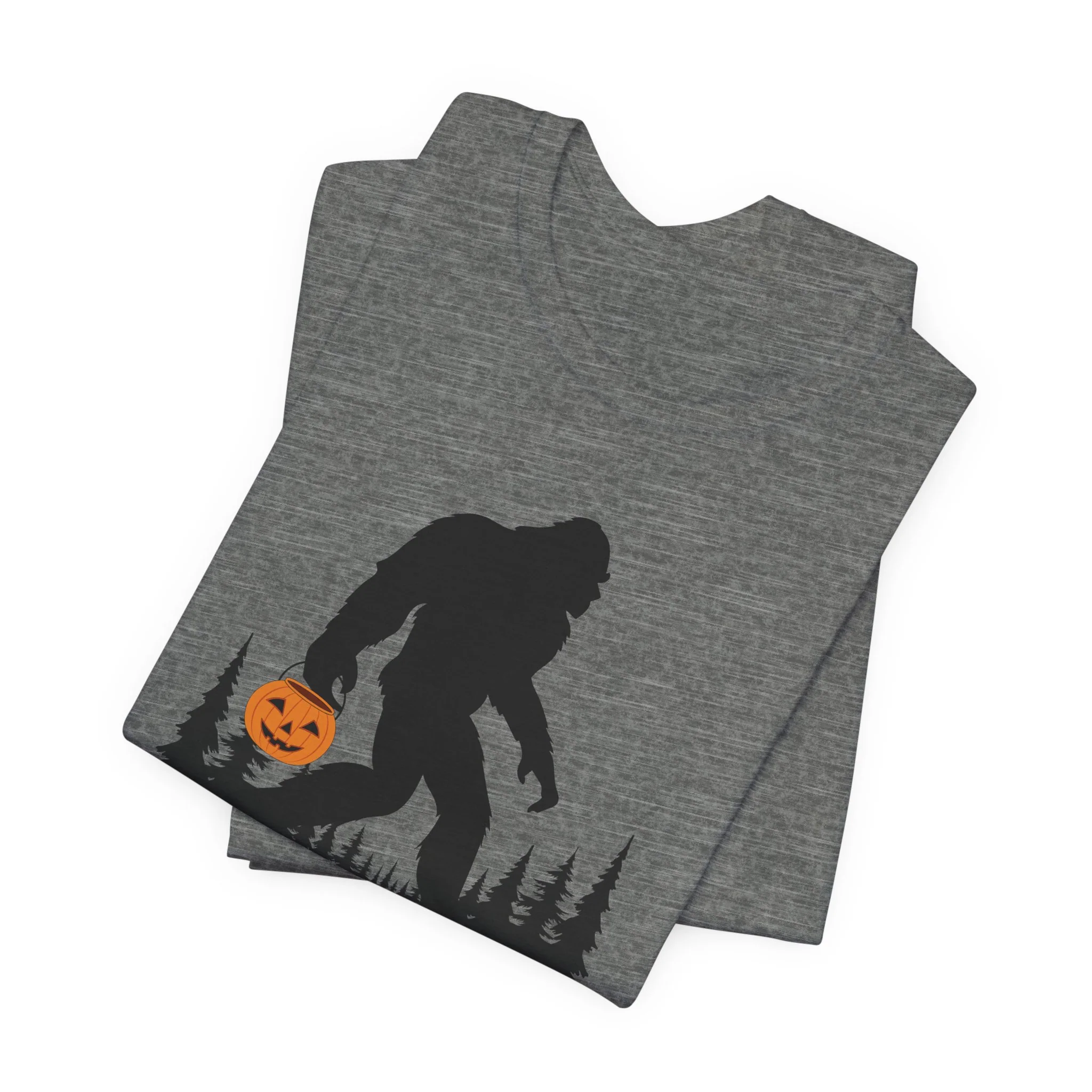 Bigfoot with Halloween Bucket Cozy T-Shirt - Image 3