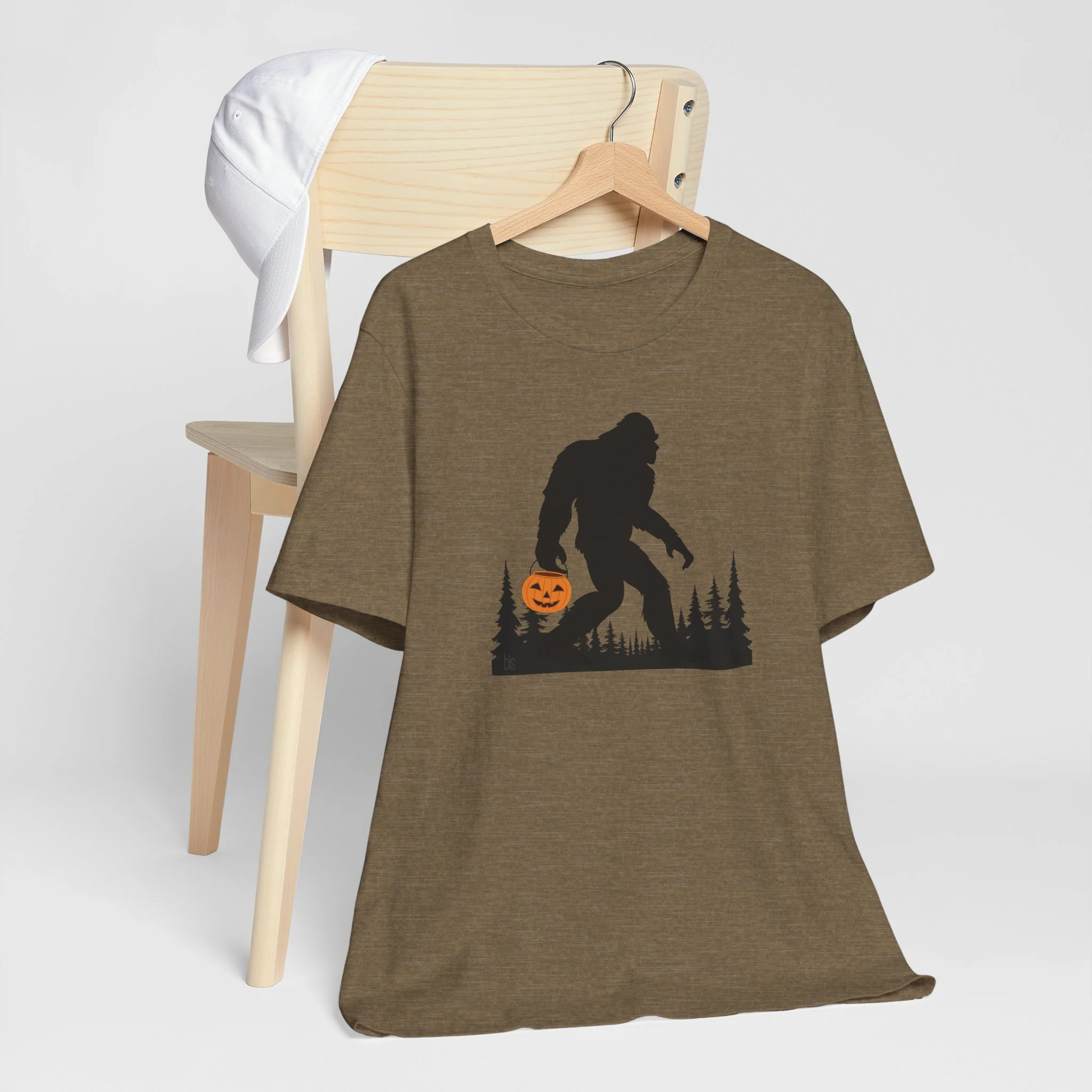 Bigfoot with Halloween Bucket Cozy T-Shirt - Image 5
