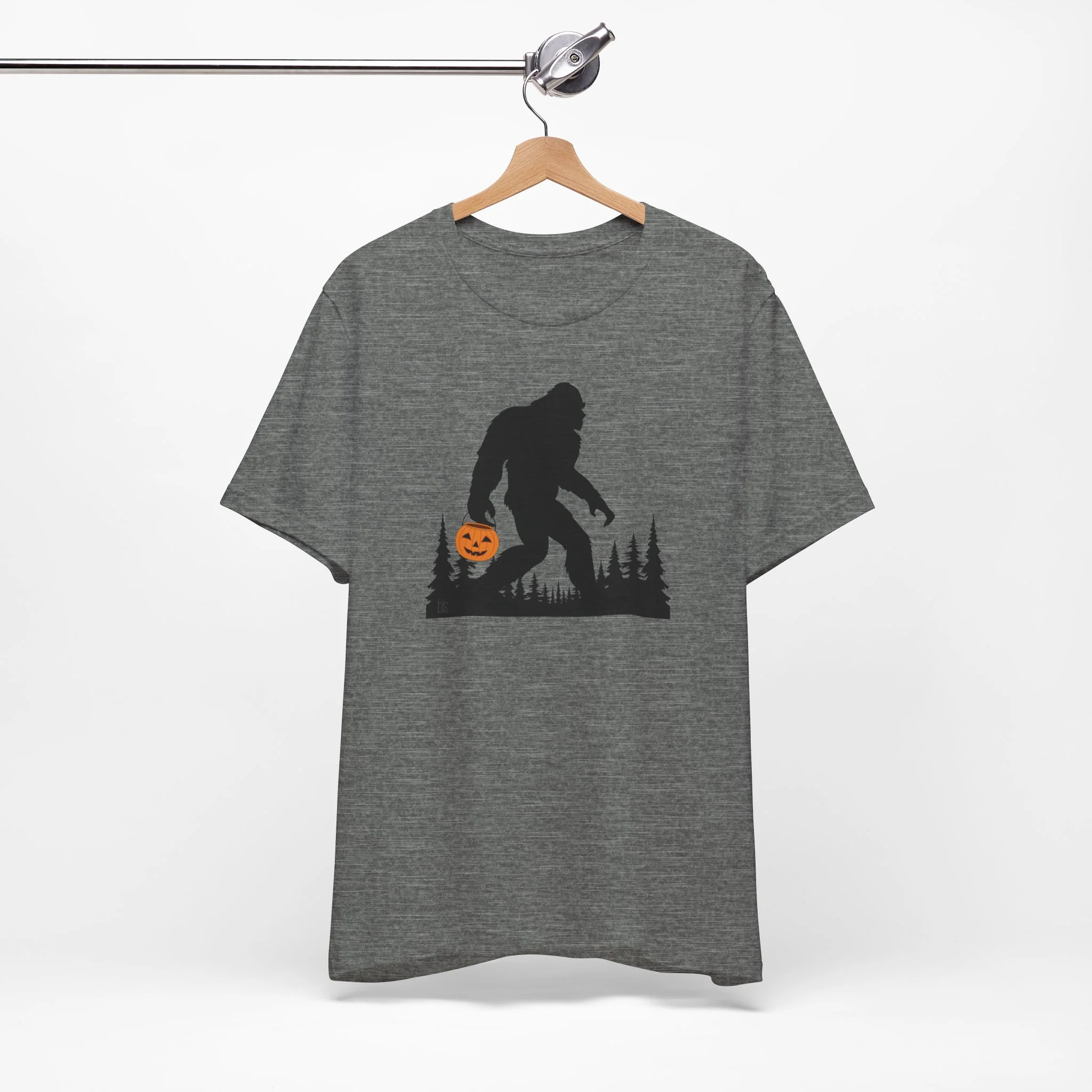 Bigfoot with Halloween Bucket Cozy T-Shirt - Image 6