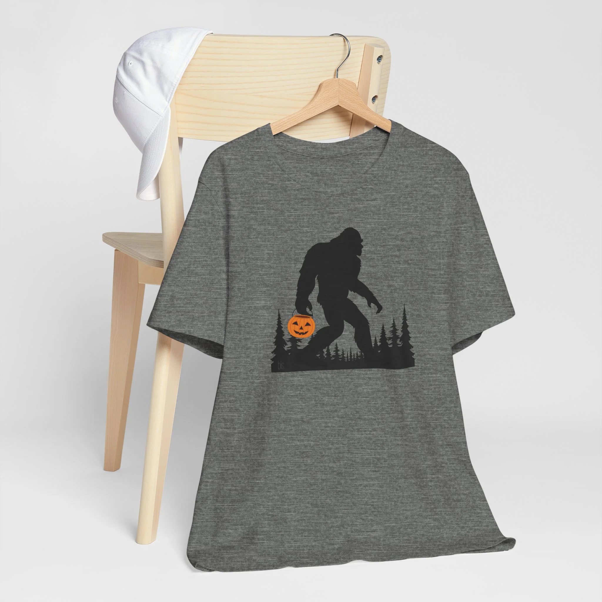 Bigfoot with Halloween Bucket Cozy T-Shirt - Image 7