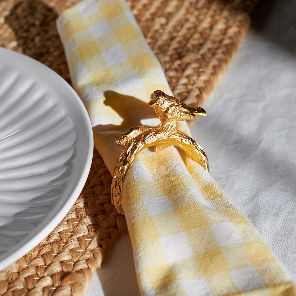 Surprise Me Sale 🤭 Bird Gold Tone Napkin Ring - Image 2