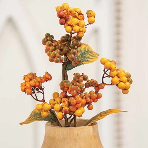 Bittersweet Berry Cluster 16" Faux Spray - Image 3
