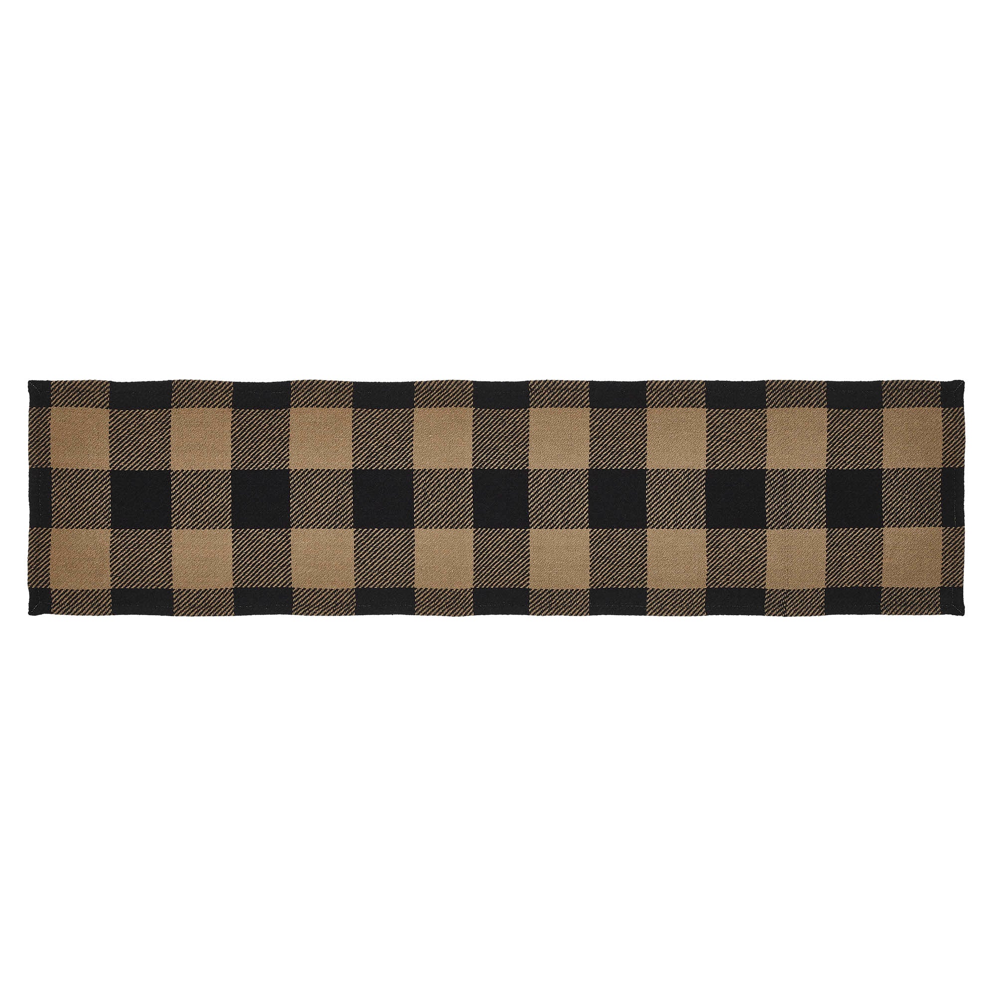 Black and Tan Check 48" Table Runner - Image 2