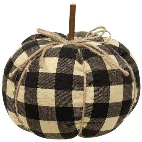 💙 Black Buffalo Check Pumpkin Medium