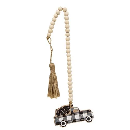 Black Buffalo Check Truck Beaded Garland