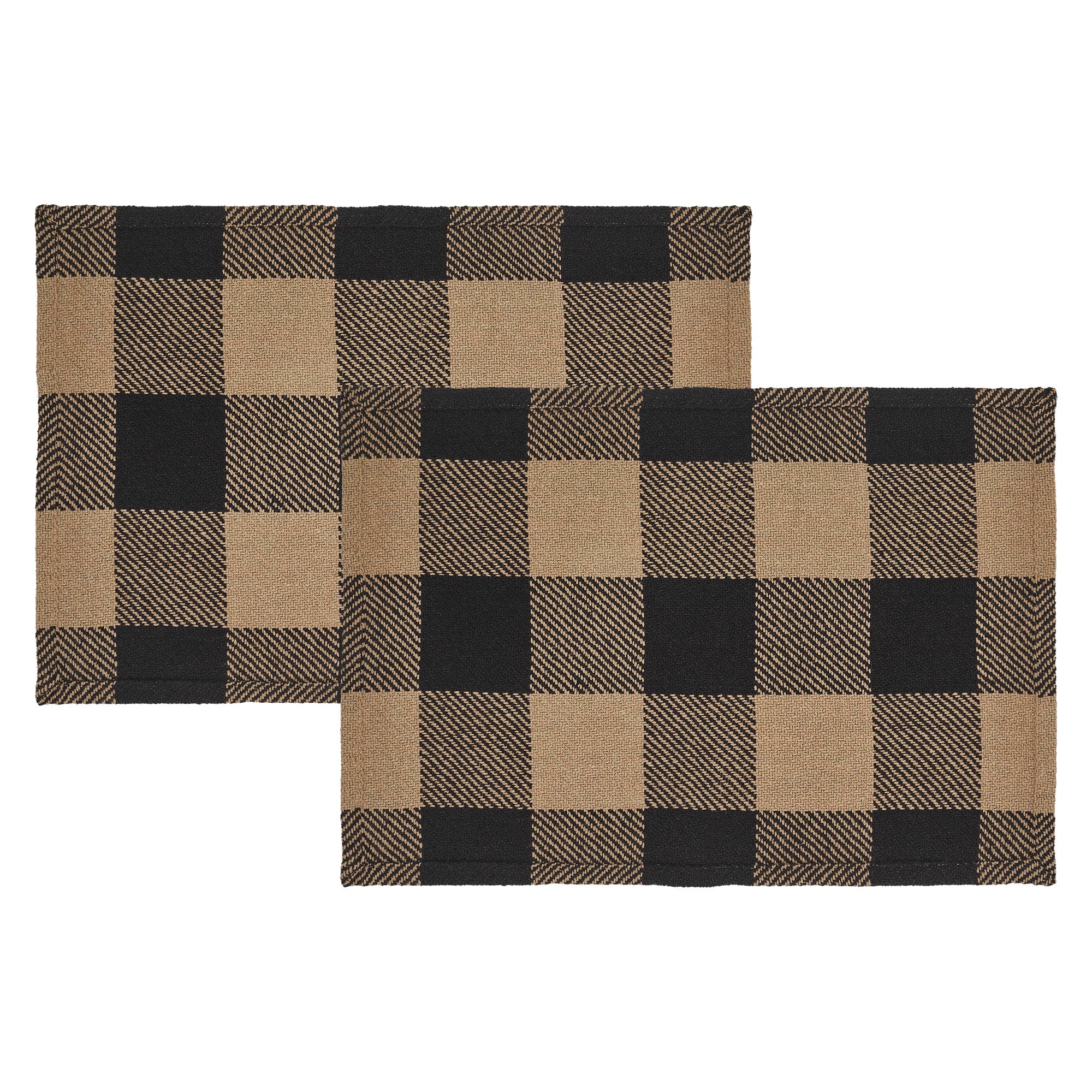 Black Check Placemat Set of 2 - Image 3