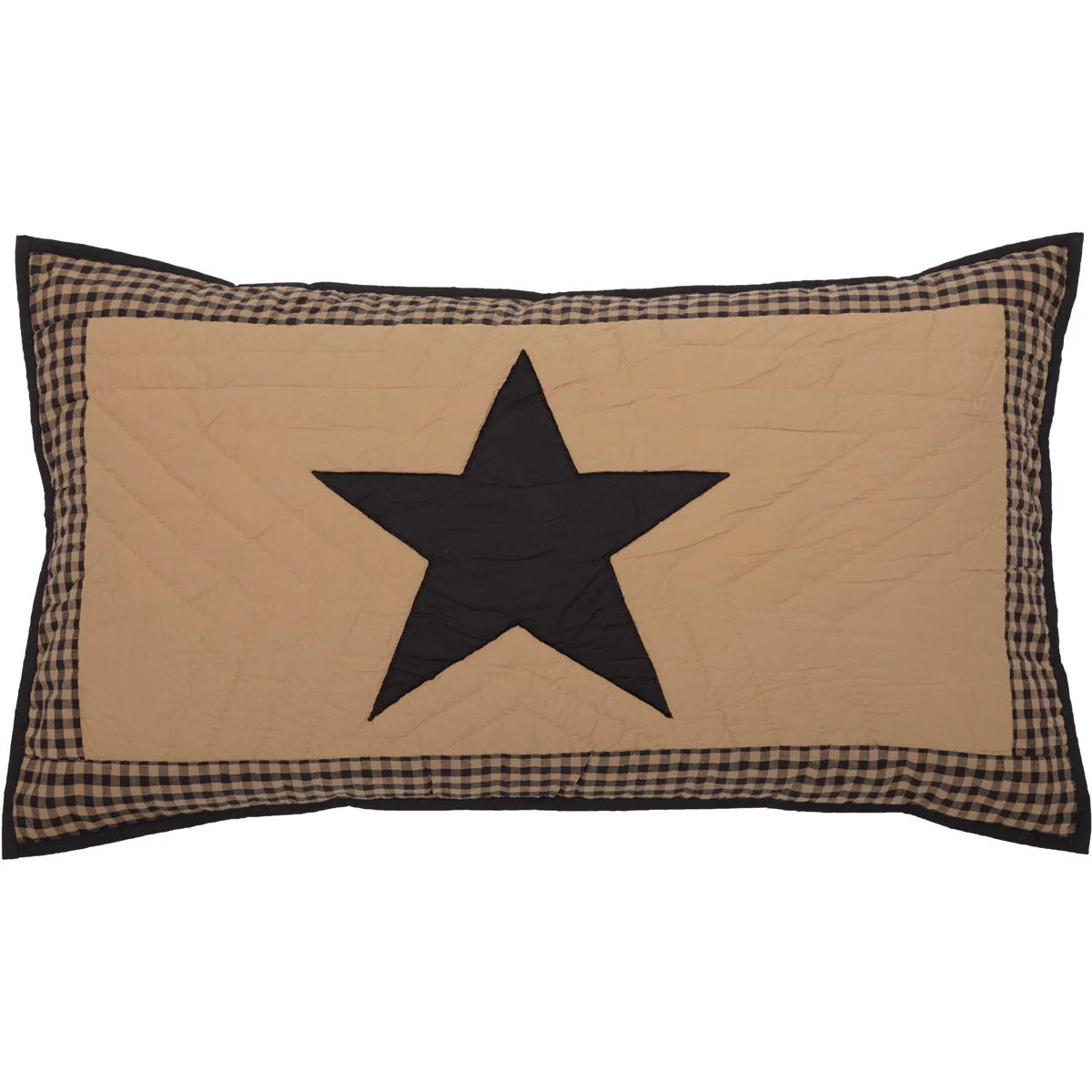 Black Check Star King Sham 21" x 37" - Single Sham - Image 2
