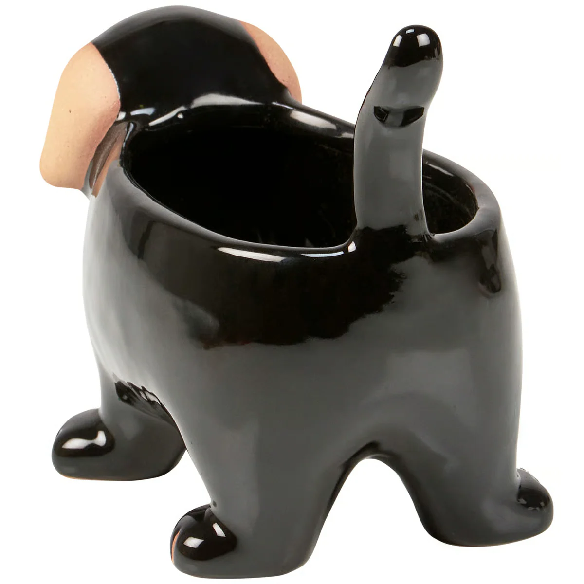 Black Dog Ceramic Planter - Image 2