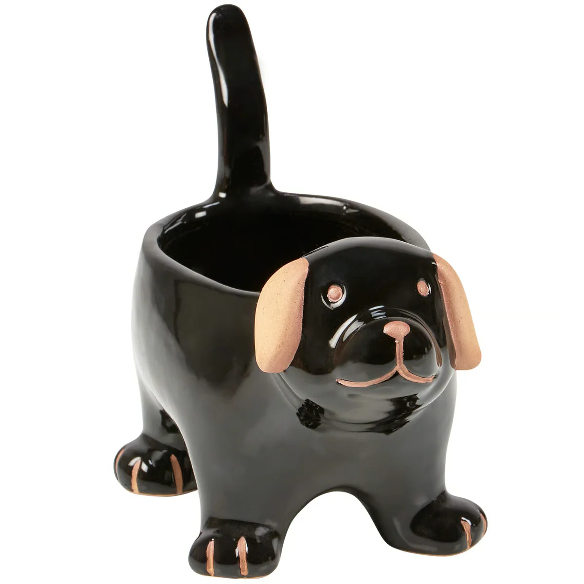 Black Dog Ceramic Planter - Image 3
