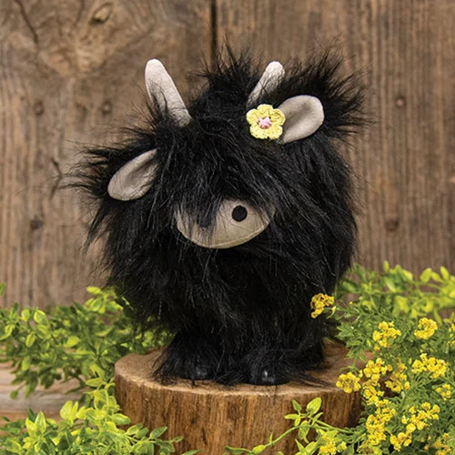 Black Fluffy Bobbing Highland Cow - Image 2