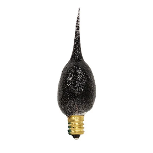 Black Glitter Silicone Dipped Candelabra Base 4W Bulb