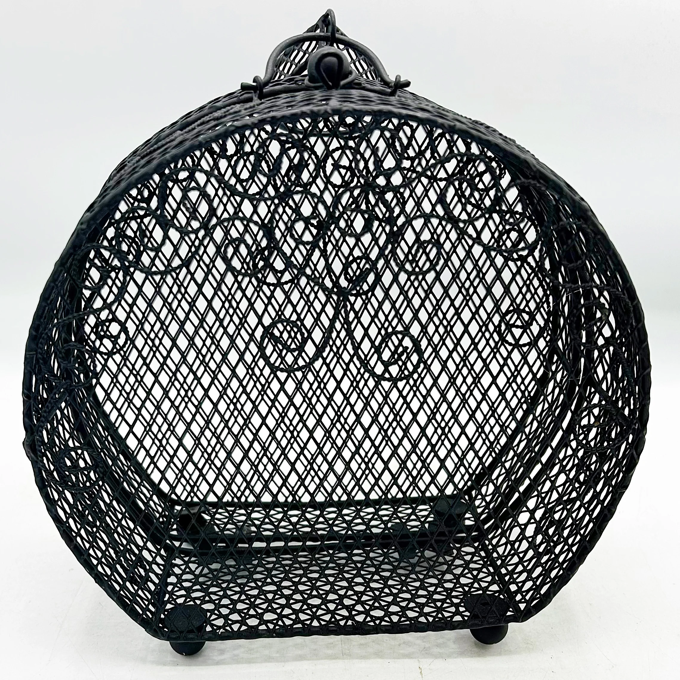 Black Metal Mesh Purse Shaped Container - Image 3