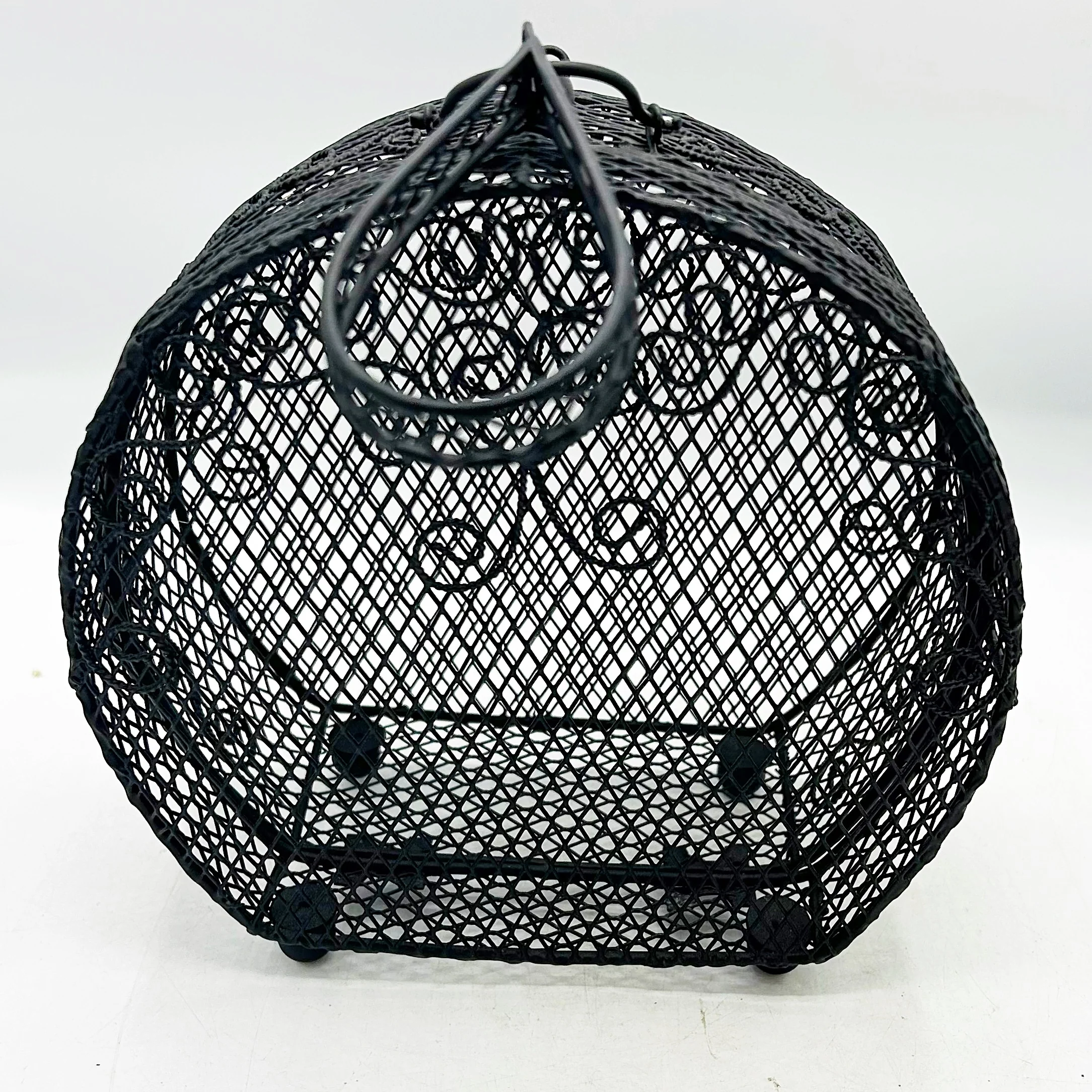 Black Metal Mesh Purse Shaped Container - Image 4