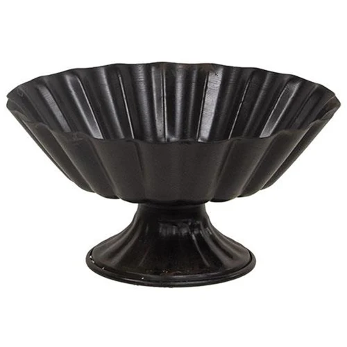 Black Metal Urn 4" H x 7" W