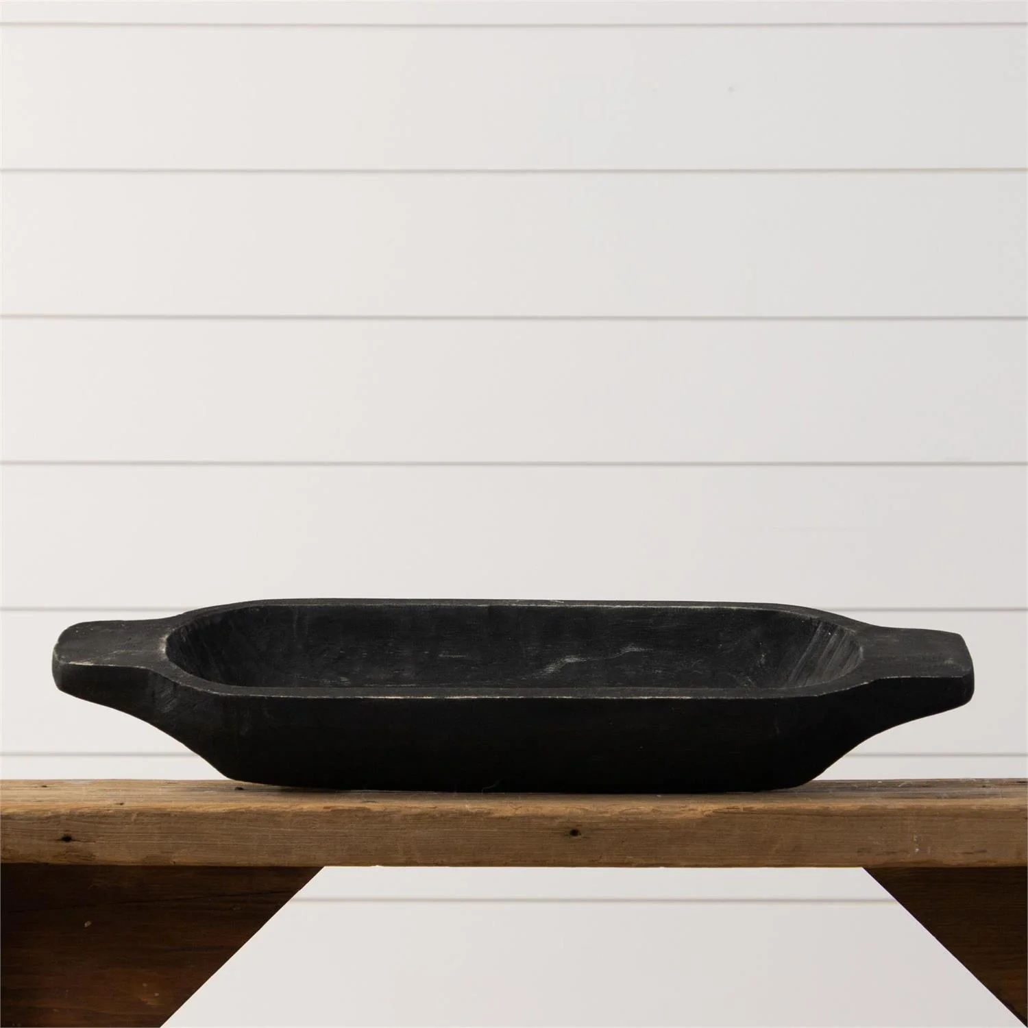 Black Oval Paulownia Wood Dough Bowl 26"