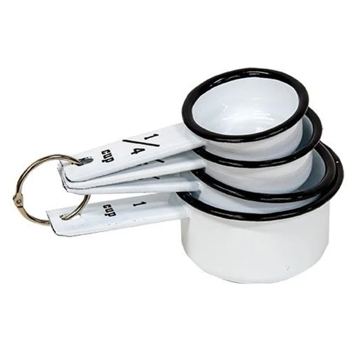 💙 Black Rim Enamel Measuring Cups