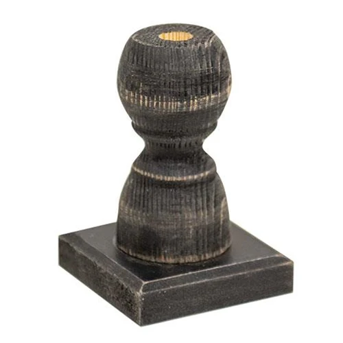 Black Spindle 3" Wooden Faux Flower Holder