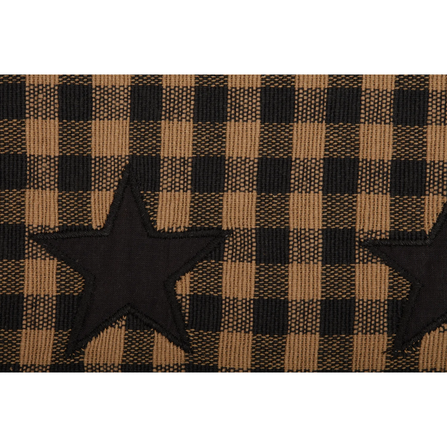 Black Star Black And Tan Woven Table Runner 13" x 36" - Image 4