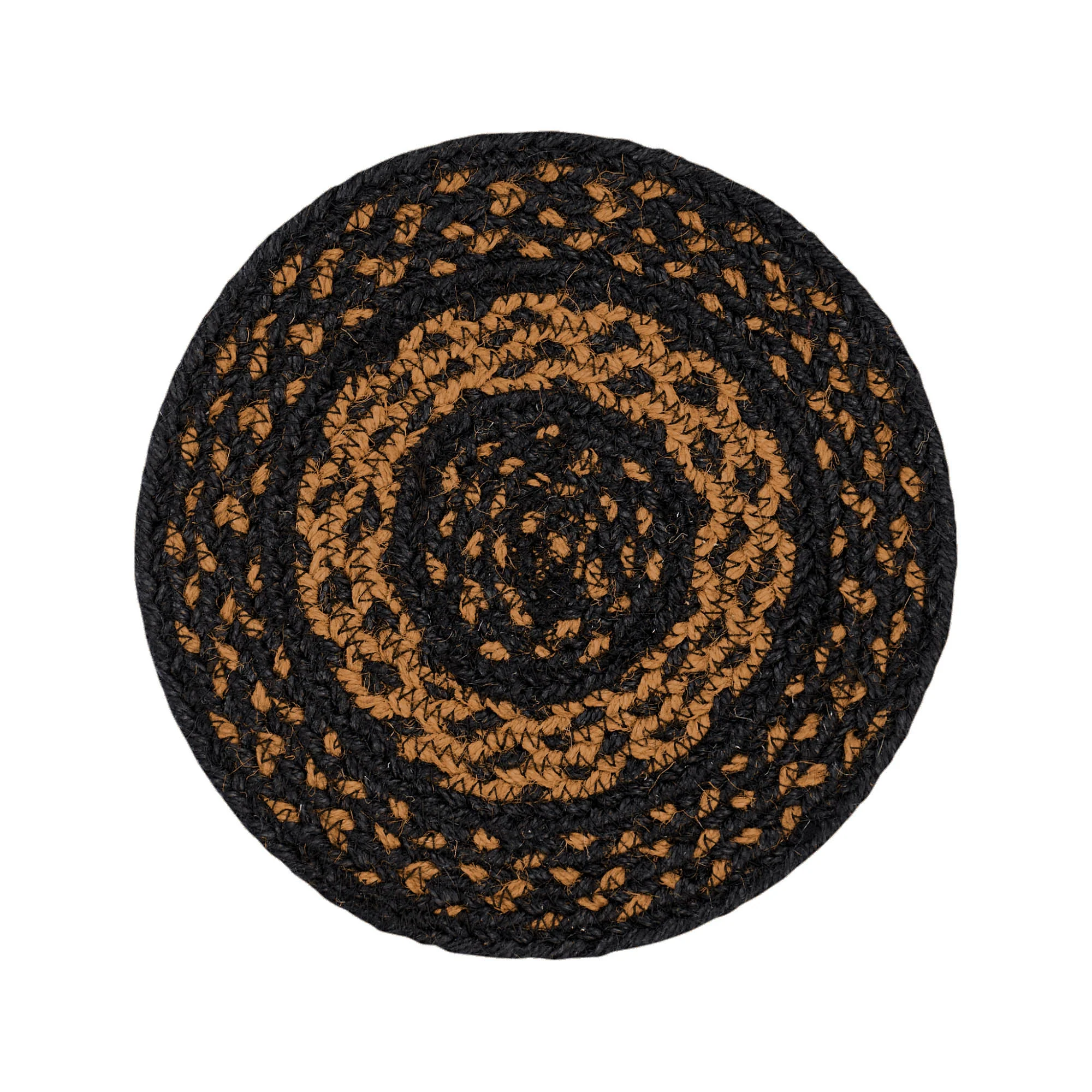 Black & Tan Jute 8" Trivet - Image 2