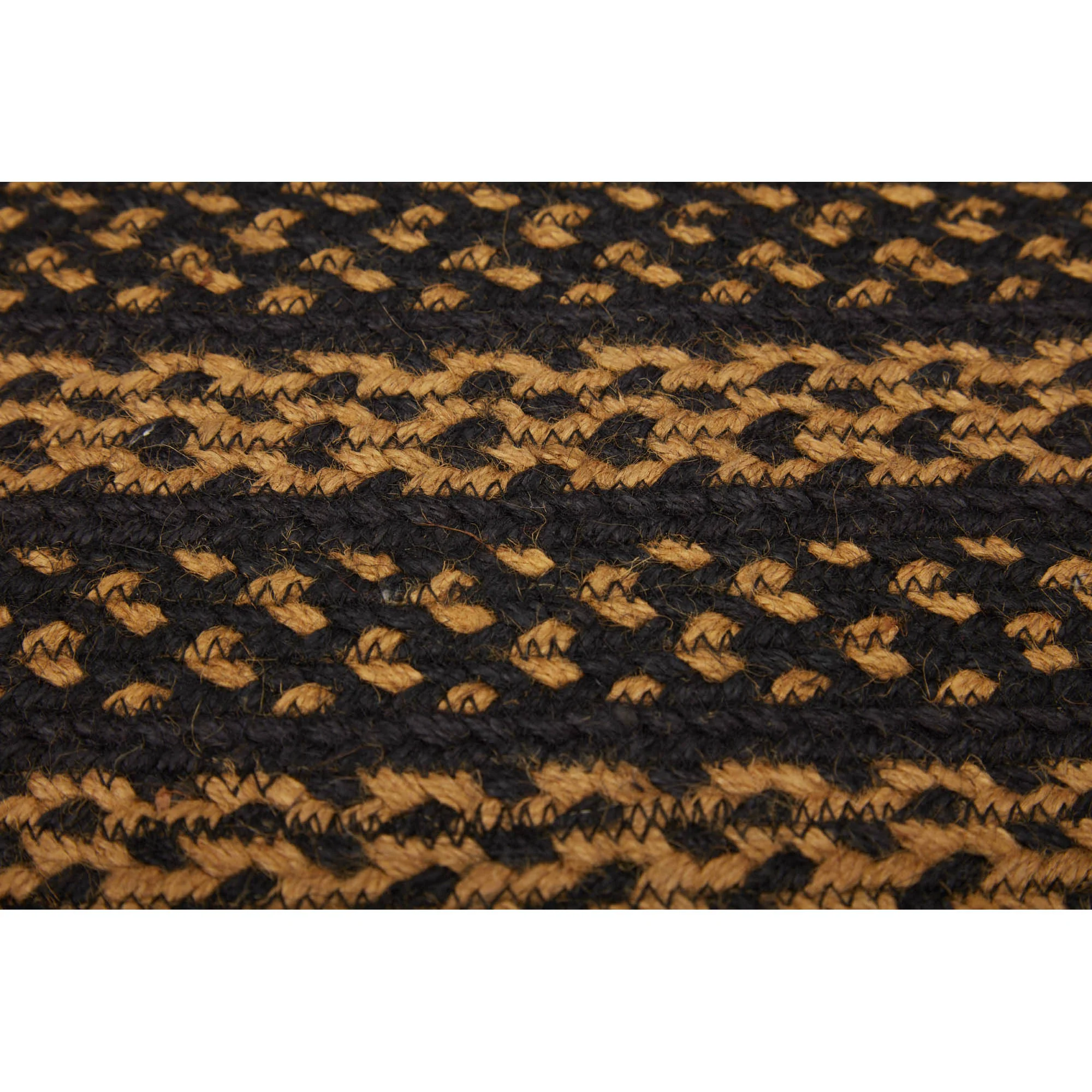 Black & Tan Jute Rectangle Rug with Pad 24" x 36" - Image 3