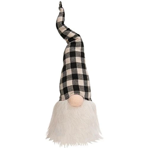 Black & White Buffalo Check 16" Gnome Head