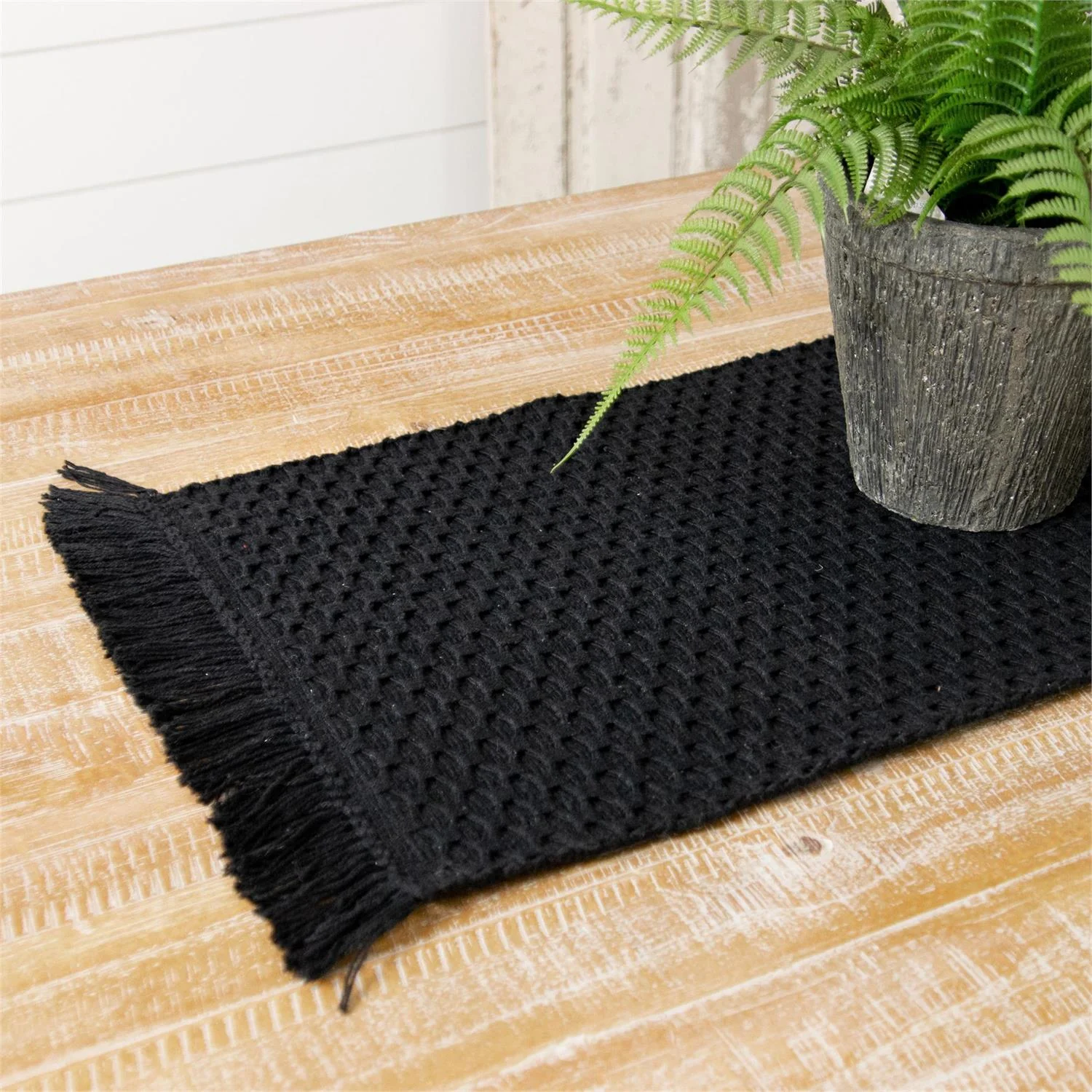 Black Woven 40" Table Runner - Image 5