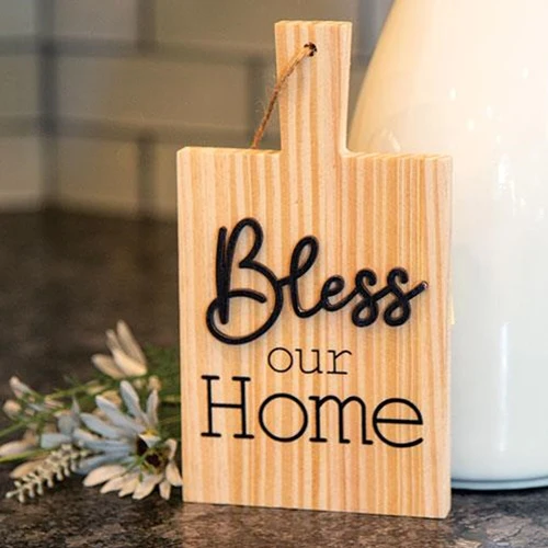 ๐ Bless Our Home Natural Cutting Board Ornament