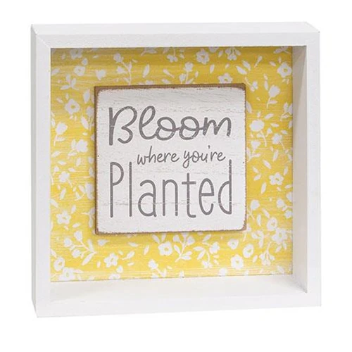 Bloom Where You're Planted 7" Shadowbox Sign - Image 2