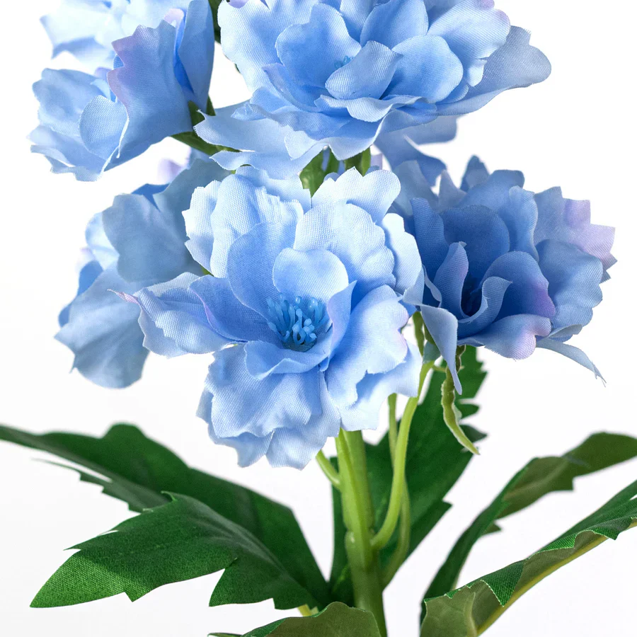 Blue Delphinium 28" Faux Floral Spray - Image 2